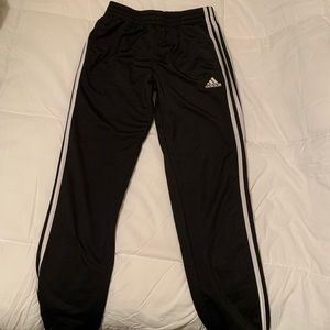 Adidas black joggers/track pants